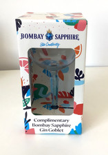 Bombay Sapphire Gin Goblet - Promotional Glass - Blue Stem - Boxed