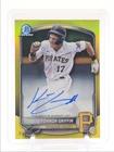 KONNOR GRIFFIN 2025 BOWMAN CHROME AUTOGRAPH YELLOW REFRACTOR AUTO /75 Q3824