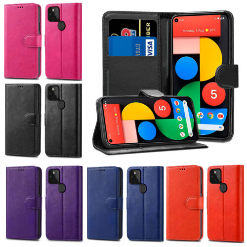 Leather Flip Wallet Case Cover For Google Pixel 7a 6a Pro 5 2 XL 3A 4A 4XL 5G - Afbeelding 1 van 14