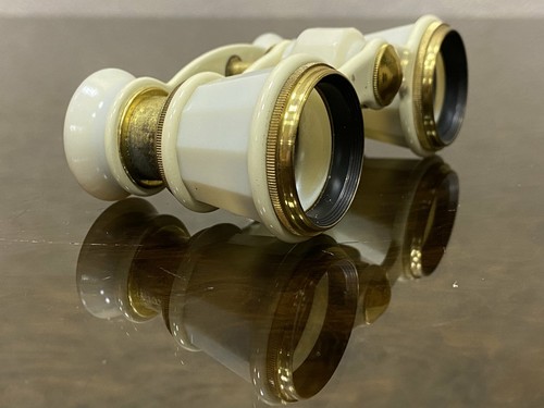 VINTAGE SOVIET USSR BINOCULARS / THEATER OPERA GLASSES 2.5 x 24 & LEATHER CASE - Picture 6 of 12