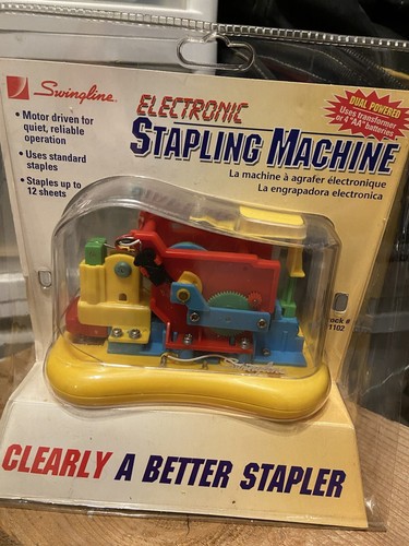 Swingline Electronic Stapling Machine Clear Retro 1986 Cool Stapler