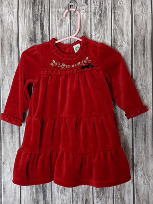 white christmas dresses Kissy Kissy Girls Red Velour Santa Dress main image 1