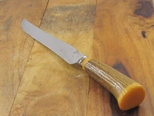 VINTAGE Westall Knife Richardson Sheffield England Carving 13"  Bakelite ANTLER