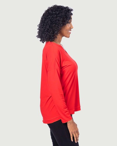 Last Tango Long Sleeve Raw Edge Hem Top - Picture 25 of 26