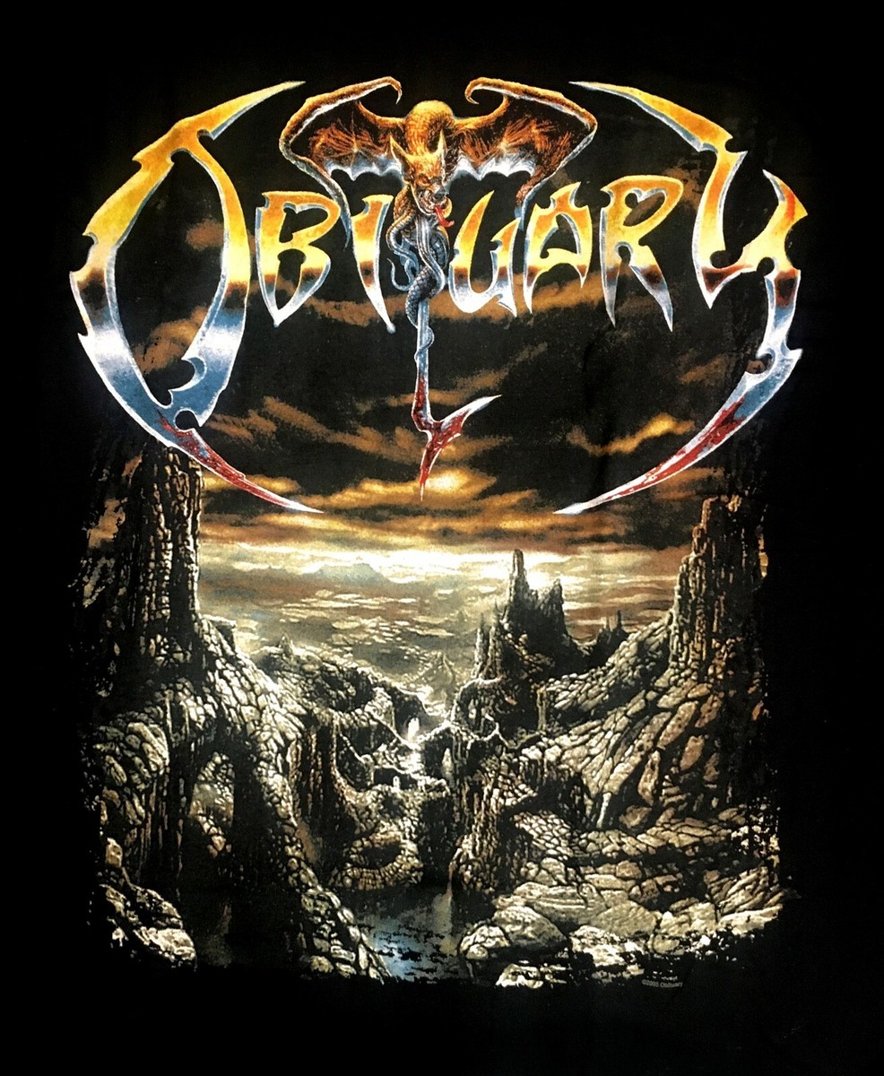 OBITUARY cd cv THE END COMPLETE Official SHIRT SM New slowly cause