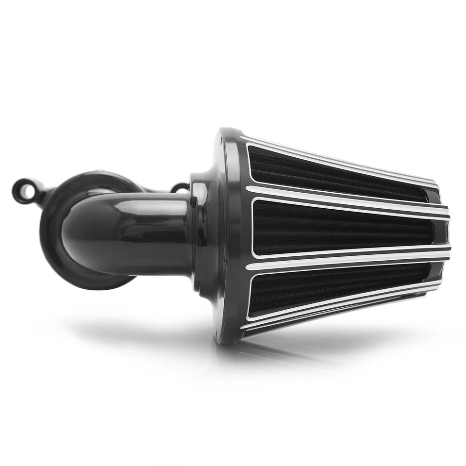 Entrada de ar cone corte preto estágio 1 para Harley Softail/Dyna/Touring 99-15 - Imagem 3 de 4