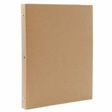 MUJI beige Binder A4 30 Rings Kraft Binder Recycled Kraft Loose Leaf 130 sheets