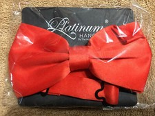 Mens Red Bow Tie pre Tied New