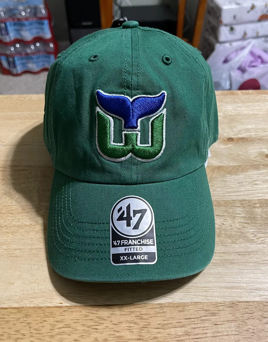 Hartford Whalers Hat 47 Brand XXL Baseball Cap Green Logo Franchise Fitted NHL