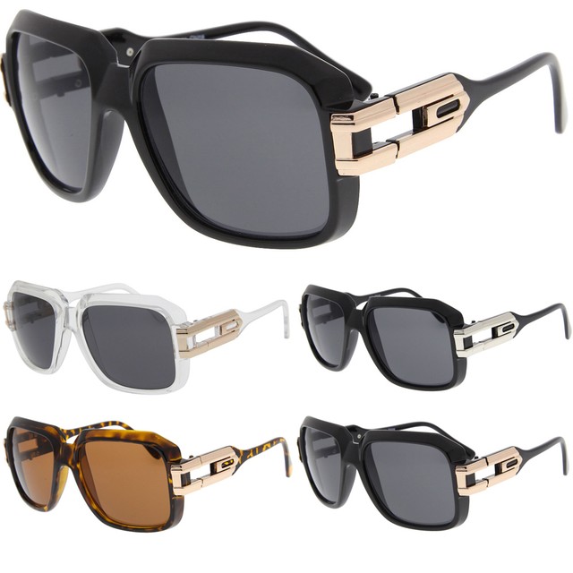 Large Classic Retro Sunglasses Square Frame RUN DMC HipHop Grandmaster