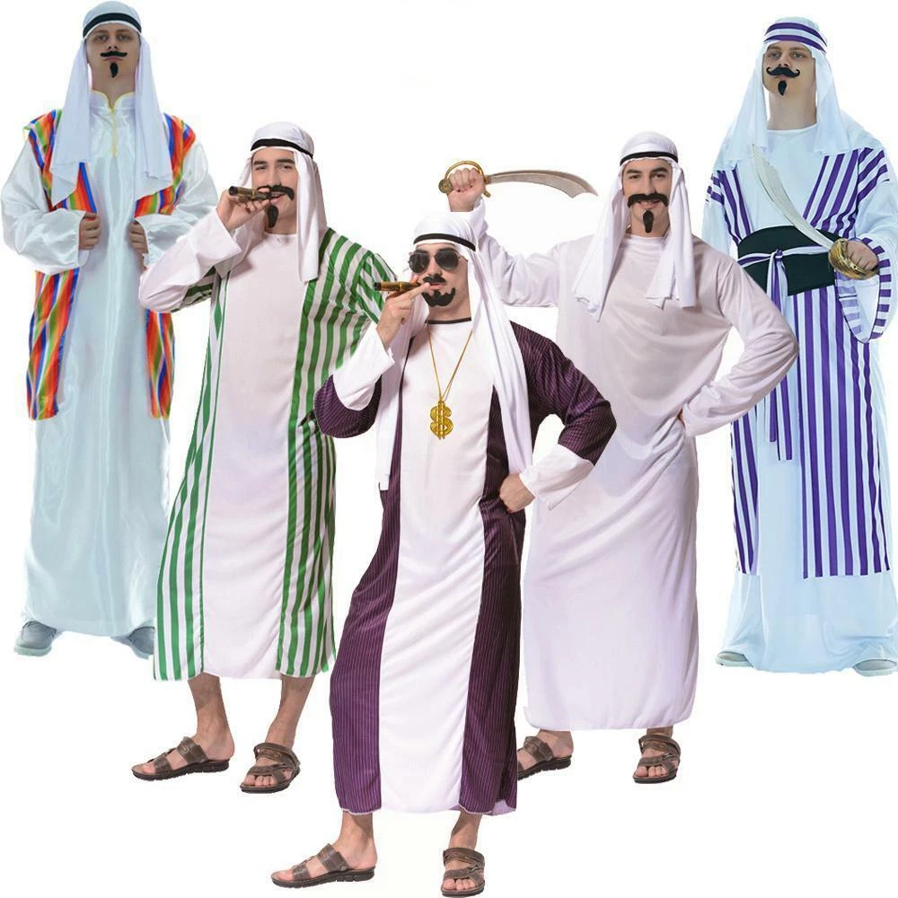 Costume da Sceicco arabo vestito completo Dubai carnevale adulti