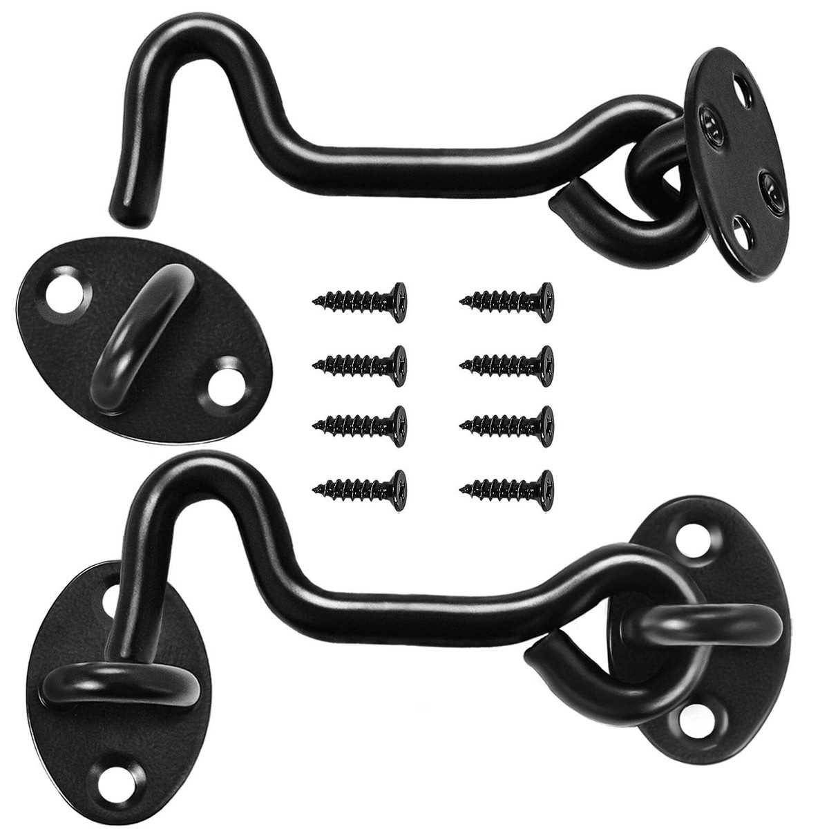 4 Inch Stainless Steel Cabin Hook & Eye Latch - For Shed, Gate, Or Door - View #3