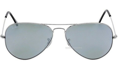 Ray Ban Aviator RB3025 W3277 58mm Silver with Silver Mirror Lenses  Sunglasses | eBay