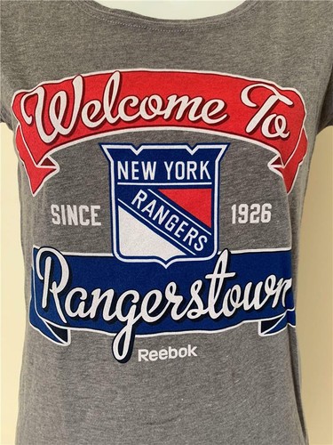New New York Rangers Womens Size M Medium Gray Reebok Shirt - Picture 2 of 3