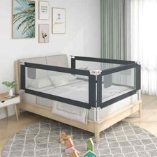 NNEVL Toddler Safety Bed Rail Dark Grey 160x25 cm Fabric