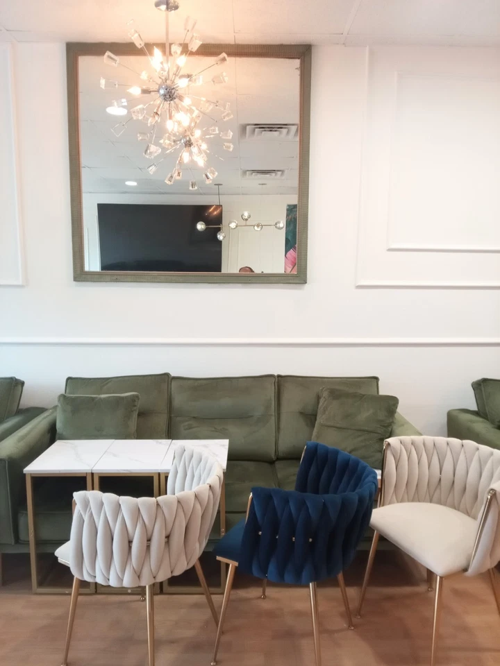 Price Cut By 50% Beautiful Olive Green Loveseats For Sale - Image 2 of 3