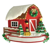 New Barn Personalized Christmas Ornament