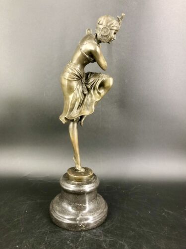 Bronzeskulptur Art Deco Tänzerin Chiparus Skulptur Bronze Tanzende Babylon - Bild 4 von 11