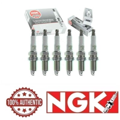 6 pcs Spark Plugs NGK V Power Resistor For Nissan D21 Pathfinder Pickup 3.0L V6