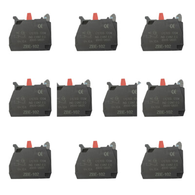 10PCS ZBE-102 Single contact block silver alloy screw clamp terminal 1NC ZBE102