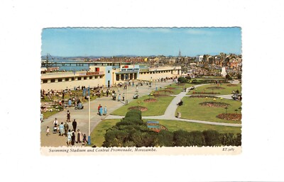 AK Ansichtskarte Swimming Stadium and Central Promenade / Morecambe / England