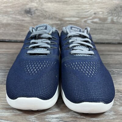 Nike Free Rn Shoes GS Big Kids Size 6 Navy blue White Lace  display picture 3