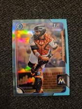2015 Bowman Chrome Draft Sky Blue Refractors #98 Justin Cohen Miami Marlins 