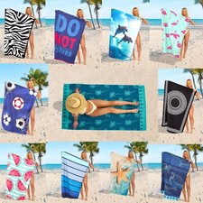 Beach Sand Free Towels Large Lightweight Microfiber Absorbent Pool Printed Towel