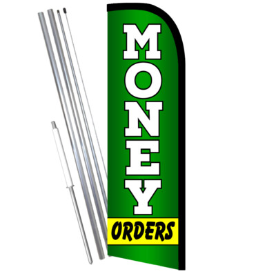 Money Orders Premium Windless  Feather Flag Bundle (Complete Kit) OR Optional Re