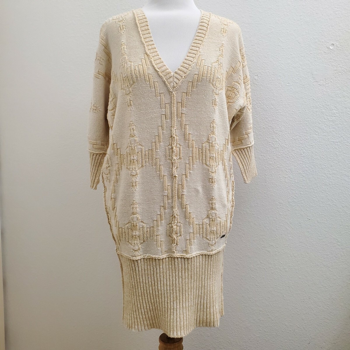rose gold one shoulder metallic knitted dress AKA Knit One-Shoulder Dress PINK / 3XL main image 1