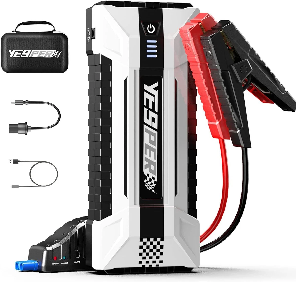 Car Jump Starter 4000 Amps Heavy Duty Truck Battery Booster Pack Box  Portable 6974839130006