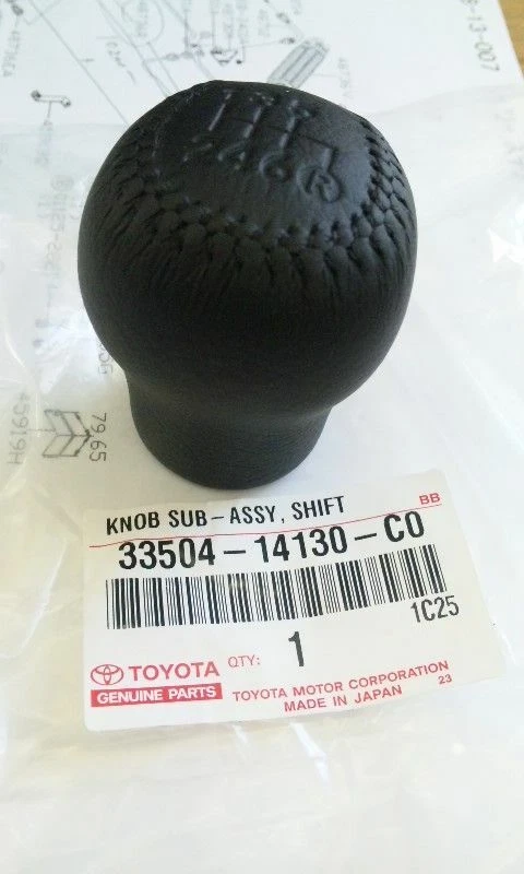 TOYOTA GENUINE JZA80 SUPRA MK4 6-Speed Black Leather Shift Knob 