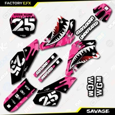  Pink Savage Camo Racing Graphics Sticker Kit fits Suzuki DRZ125 01-07 DRZ 125