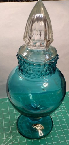  #610 L.E. SMith Glass Apoth Globe Glas Sockel Original Aufkleber - toller Zustand.  - Bild 1 von 7