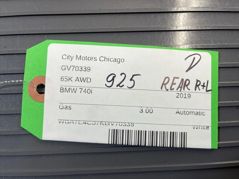 BMW G12 740i 2015-2019 disco de rotor de freno trasero izquierdo y derecho 65 k OEM Foto 2 de 4