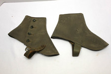 Antique Wool Shoe or Boot Spats - Women's Grey