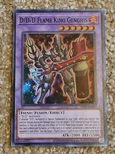 Yugioh! D/D/D Flame King Genghis - OP19-EN009 - Super Rare - Unlimited Near Mint