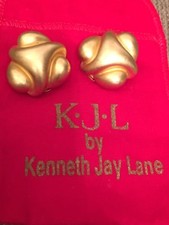 kenneth jay lane Gold Earrings Jacqueline Kennedy Onassis