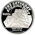 The Cold - Saturday Evening Post 5 Troy Oz .999 Fine Silver Proof Round Coin