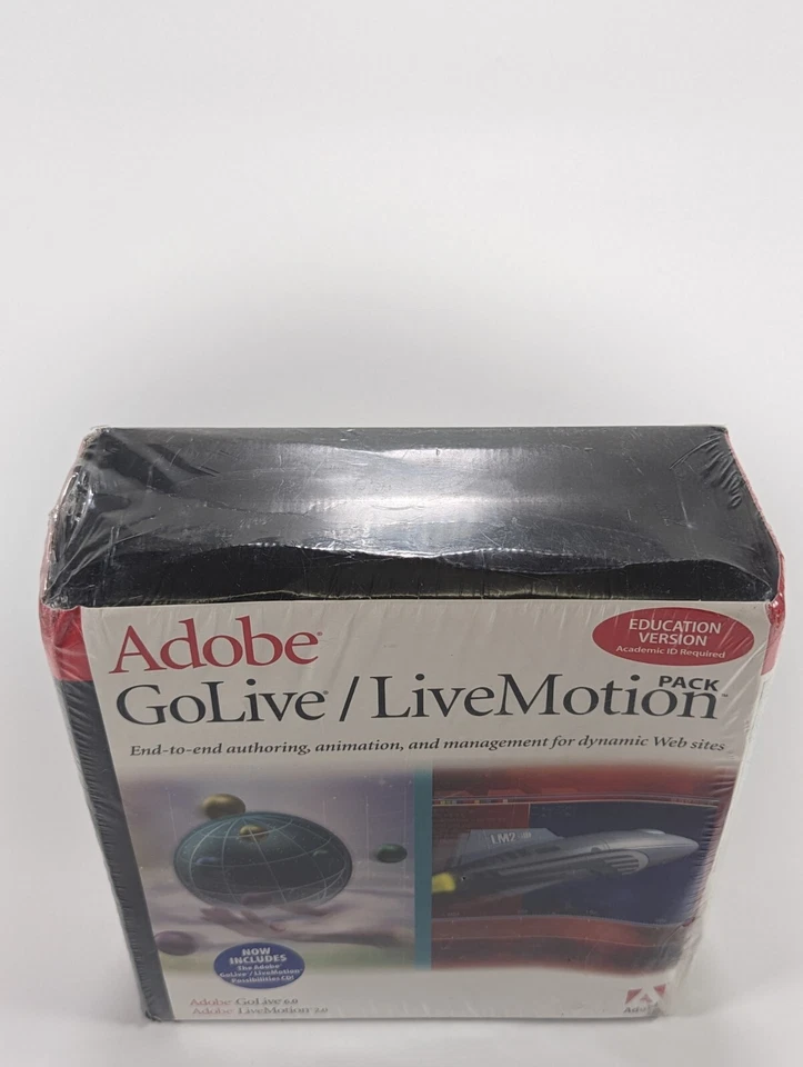 Adobe GoLive 6.0 and LiveMotion 2.0 Education Version for Windows NEW FAST SHIP - Image 3 of 4