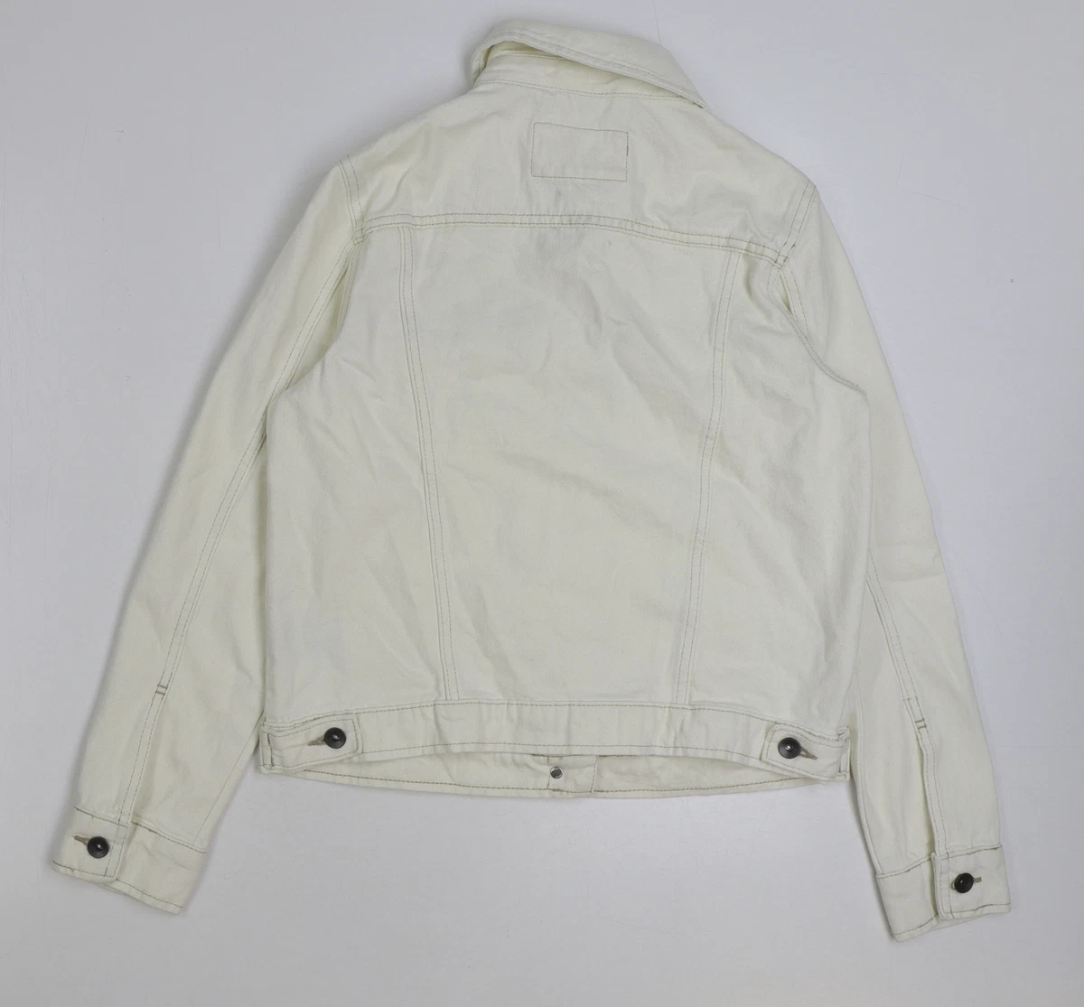 Marks and Spencer Womens White Jacket Size 10 Button