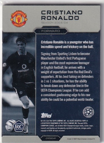 Karta Topps Lost Rookie RC - Cristiano Ronaldo - Zdjęcie 2 z 2