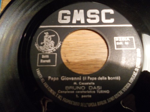 PAPA GIOVANNI IL PAPA DELLA BONTA GMSC ITALIAN VINYL SINGLE USED MEGA RARE SEE** - Picture 3 of 5