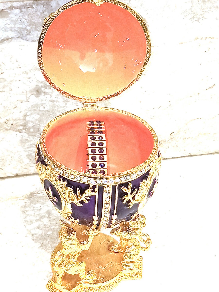 Imperial Faberge ei Fabergé egg Valentine Jewelry SET 24k