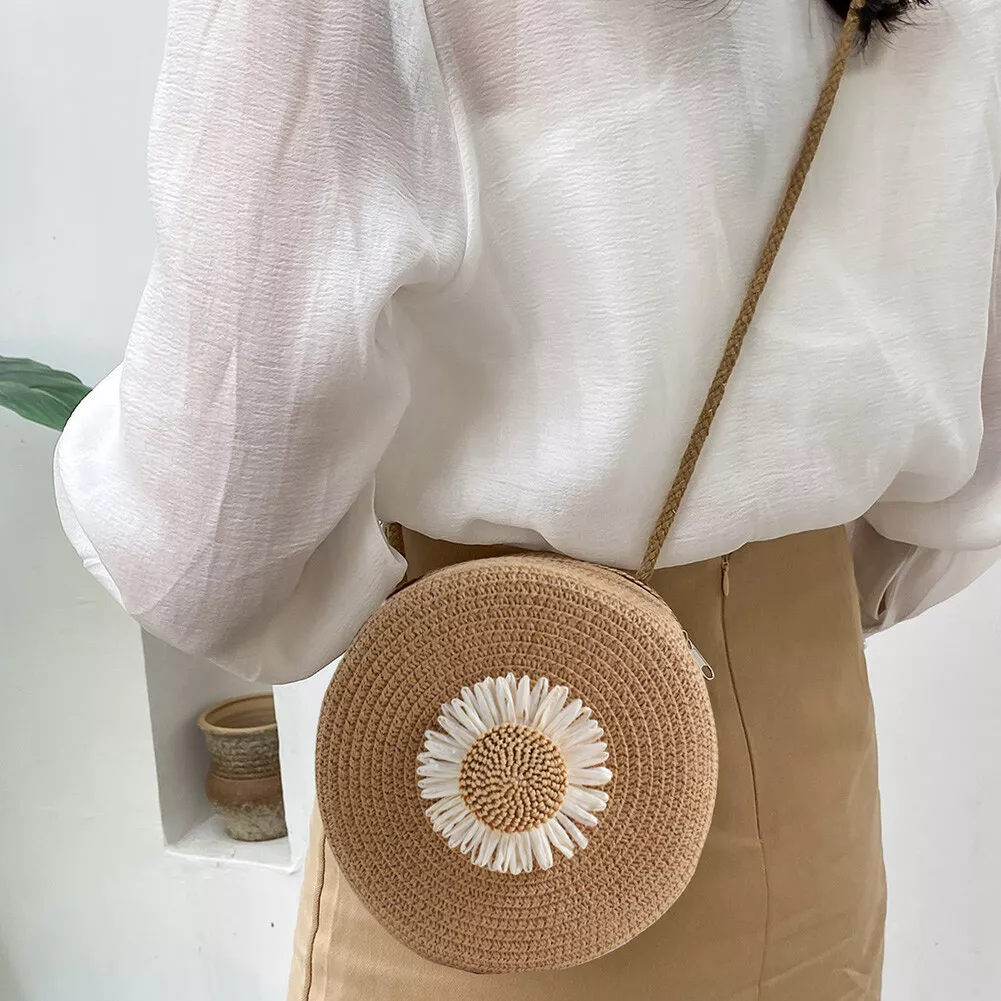 Circle straw crossbody bag hot sale
