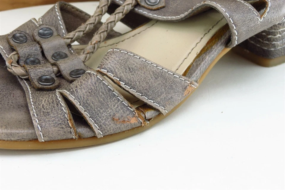 S. Oliver Sz 39 M Brown Gladiator Leather Women Sandals - Image 2 of 4