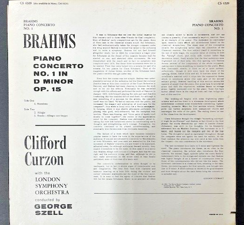 Brahms - Clifford Curzon w/London Symphony Orch., George Szell - Piano Concerto - Picture 2 of 8