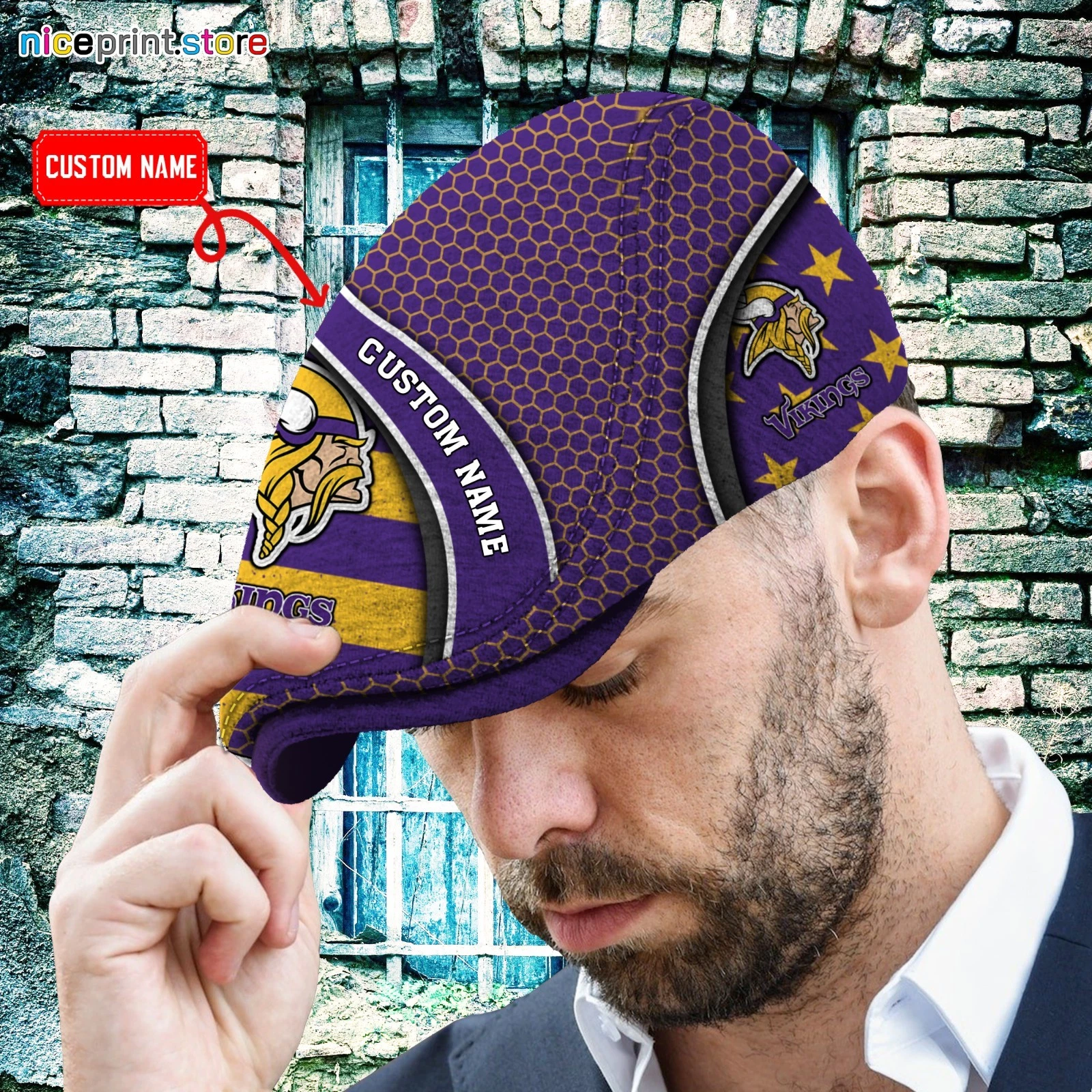 Minnesota Team Vikings Jeff Cap football Jeff Cap Driving Cap Golf Cap For Men