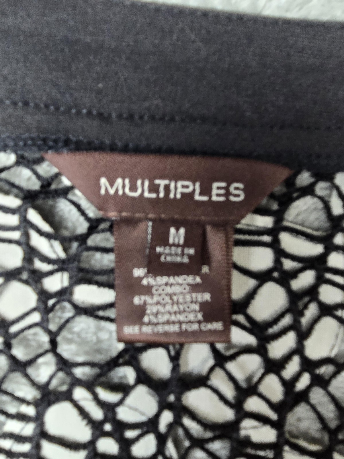 Multiples Jacket Womens Medium Black Multicolor L… - image 7