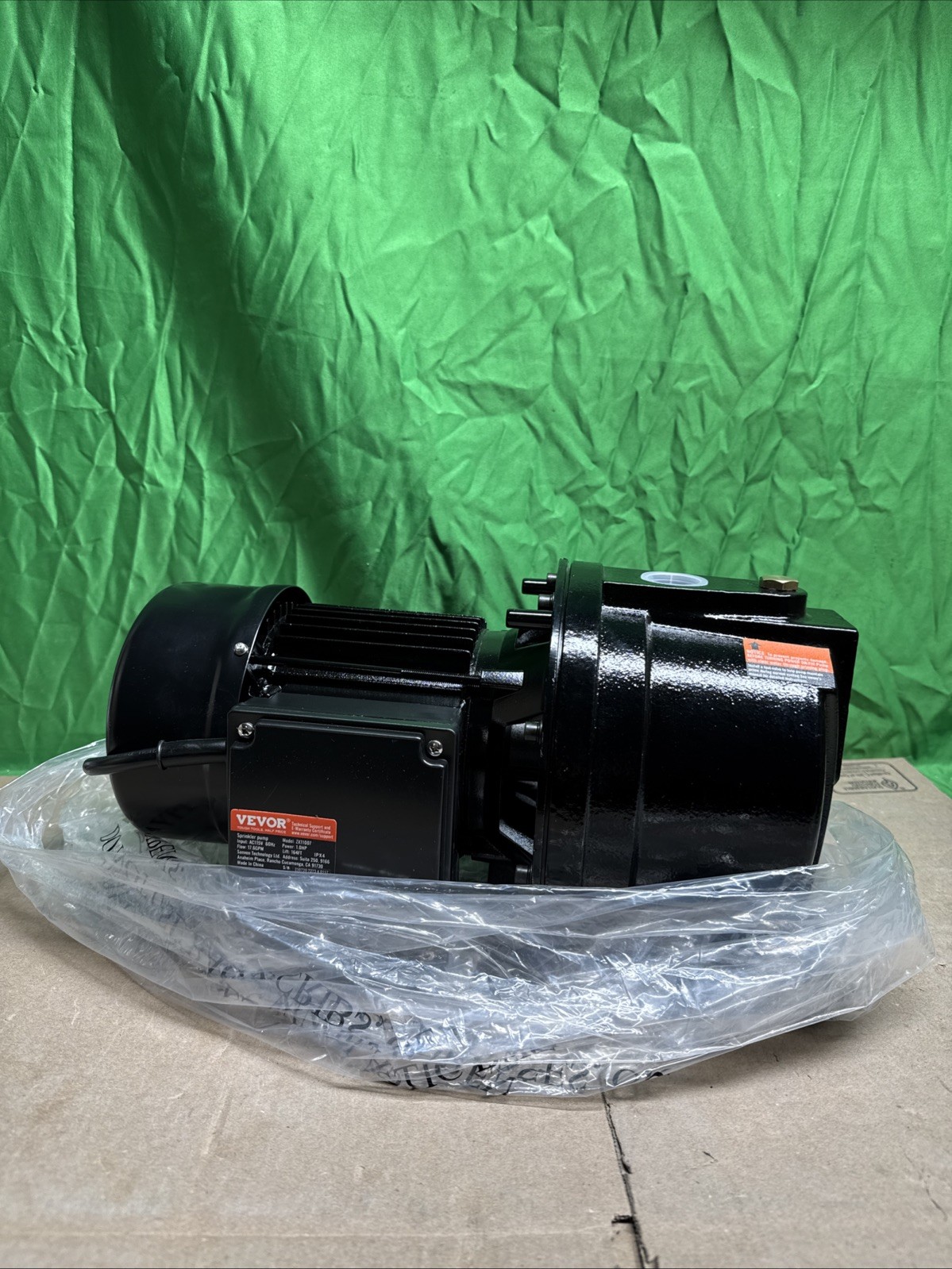 VEVOR 1HP 17.6 GPM Shallow Well Jet Water Pump Irrigation 164 FT Head Cast Iron